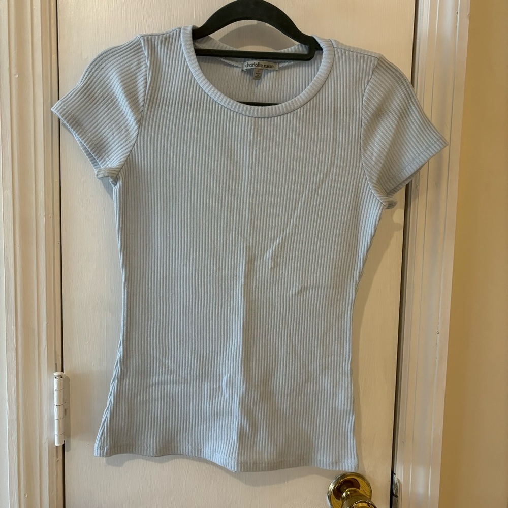 Light Blue Ribbed Shirt